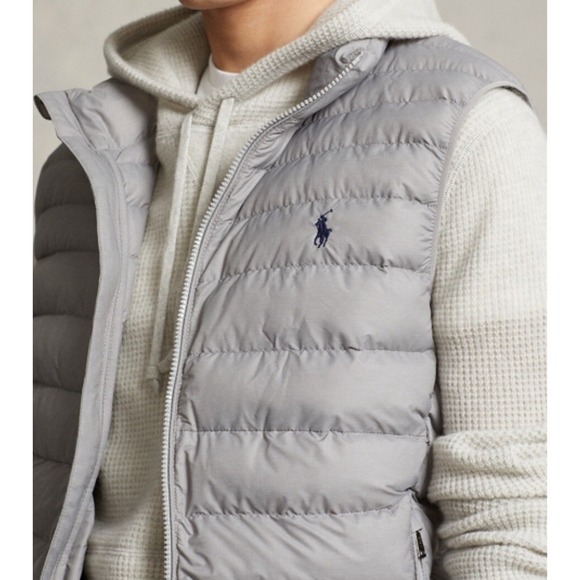 Polo‎ Ralph Lauren Men's Big & Tall Packable Puffer Vest Gray Heather 2XLT NWT - Picture 14 of 14